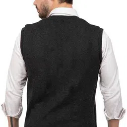 ss creations Men Solid V Neck Multicolor Sweater image 2