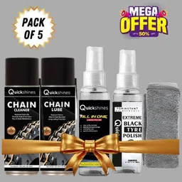 quickshines Ultimate Rider Pack – Chain Cleaner, Chain Lube, Helmet & Scratch Remover Kit Rider’s Complete Cleaning Kit Chain Oil-picture-35