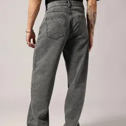 moda star Men Loose Fit Mid Rise Grey Jeans image 2