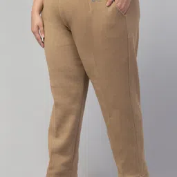 style prezone Women Regular Fit Beige Wool Trousers image 3