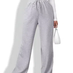 voxaura Straight Fit Grey Cotton Pyjama Women Pyjama image 4