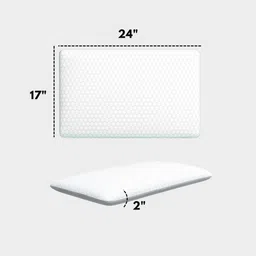 myergonomy Memory Foam Sleeping Pillow Pack of 1 Geometric Orthopaedic King Slim Memory Foam Pillow image 3