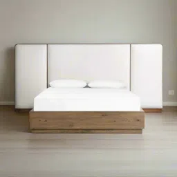 casagold Riverdale Winged Upholstered Queen Sized Bed | With Hydraulic Storage image 1