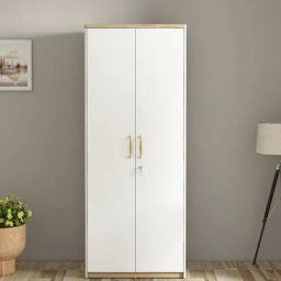 casacraft from pepperfry Ampara 2 Door Wardrobe With Locker In High Gloss White Finish-picture-22