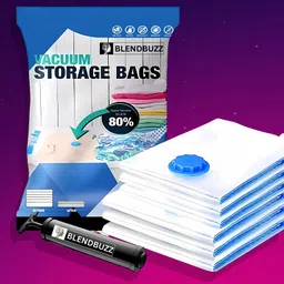 blend buzz Reusable Airtight Vacuum 189 Storage Bags With Electric Pump Travel Storage Vacuum Bags image 1