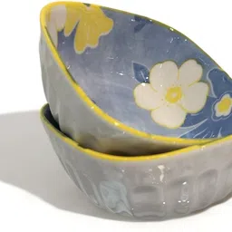 lemon tree Ceramic Serving Bowl Set for Dips, Nuts and Dessert, Kitchen | Microwave, Dishwasher Safe-picture-18