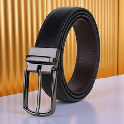 killer Men Formal, Casual, Evening, Party Black Texas Leatherite Reversible Belt-picture-46