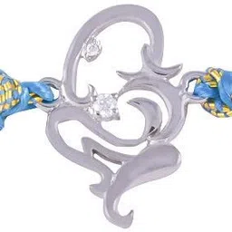 rakhi bandhan Bracelet 4784g Silver Rakhi Set image 1