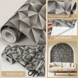 dhavaj enterprise PVC Abstract Grey Wallpaper image 2