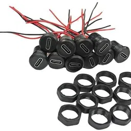 opulentsd 10 Pcs Type C Female Connector USB Panel Mount Socket Electronic Components Electronic Hobby Kit-picture-23