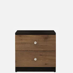 crystal furnitech Eliza Engineered wood Bedside Table In Knotty Wood & Wenge Finish image 5