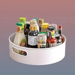 vjaynejx Plastic complete rotation Swiveling Rack Serving Tray – Indoor & Kitchen Space Storage Basket-picture-26