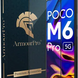 ArmourPro Edge To Edge Tempered Glass for Poco M6 Pro 5G, M6 Pro 5G image 1