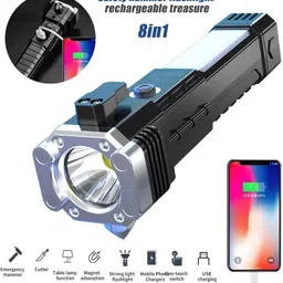sebon 3w Rechargeable 4 modes 100 mtr Long Life High Power flashlight Torch image 3
