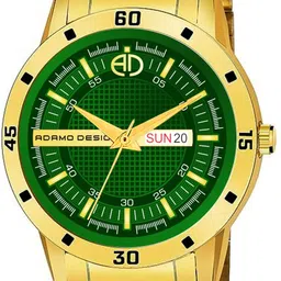 ADAMO Enchant Green Dial with Golden Chain Day & Date Men's & Boy's Watch Analog Watch - For Men 887YYM16 (6 Months Polish Gaurantee)-picture-26