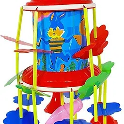 primefair Plastic Jhoomer Musical Merry Go Round Hanging Toy, Key Operated Sound Toys-picture-20