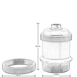 decorativeray Vintage Industrial Pendant Light Holder with 1m Round Cable and Bulb (Gold Finish, Set of 1) image 5