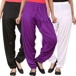 wellfitlook Solid Cotton Viscose Blend Women Harem Pants-picture-23