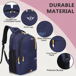 luzian Medium 30 L Laptop Backpack MetroPro Premium Polyester Backpack image 4