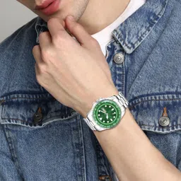 shivark Stainless steel strap Analog Watch - For Men DAY-DATE FUNCTION image 4