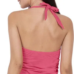 amante Solid Women Swim Bottom Pink Swimsuit image 3