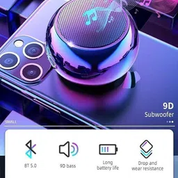 5teknova Mini Boost Coin Smart Wireless Portable Bluetooth Speaker 5 W MQL-1 5 W Bluetooth Laptop/Desktop Speaker image 4
