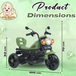 panda creation Rechargeable Foot Accelerator Musical Ride on Bike for Unisex Kids image 2