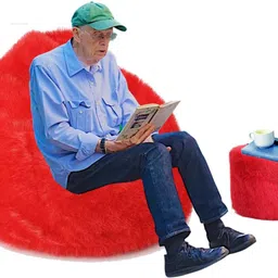 deeku art XXXL Pouffe Bean Bag Cover (Without Beans) image 3