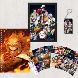 craft maniacs DEMON SLAYER GIFTING COMBO A5 Notebook RULED 120 Pages-picture-24