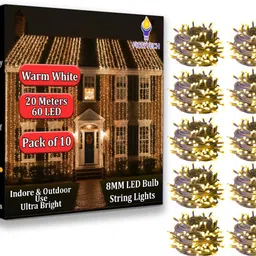 fizzytech 60 LEDs 20 m Yellow Steady String Rice Lights-picture-30