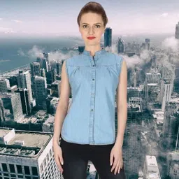 houseofcommon Women Regular Fit Solid Button Down Collar Casual Shirt image 1