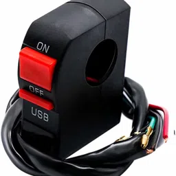 allextreme Universal Bike Light Switch 22mm with USB Socket Bike Fairing Kit-picture-24