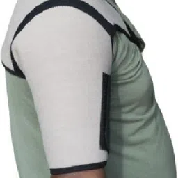 medtrix Adjustable Right shoulder PREMIUM QUALITY NEOPRENE Shoulder Support Grey Black Shoulder Support image 3