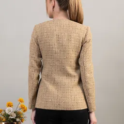 twenty me Women Checkered Single Breasted Casual Blazer image 2