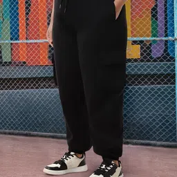 bewakoof Women Solid Black Track Pants-picture-16