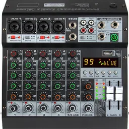 TP-6M 6 Channel Audio Mixer XLR/TRS USB BT 48V Phantom 99 DSP FX Aux Output Digital Sound Mixer-image-14