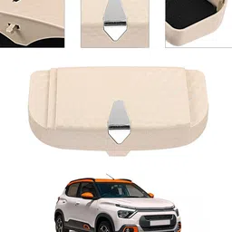 ayw Universal Multiuse Beige New Style Sunglass Holder For Car-44 White Car Sunglass Clip Holder image 1