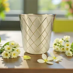 grehshobha Pack of 6 Bronze Lead-Free (80:20) Bronze Dinner Set | Matte Finish | Purity Certificate Included Dinner Set image 3