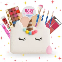 linivya Kids Makeup Kit – 15-Piece UniGlow Pink Fur Bag, Safe & Fun for Ages 6–17-picture-26