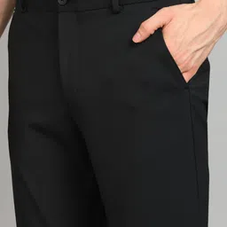 killer Men Slim Fit Dark Blue Lycra Blend Trousers image 5