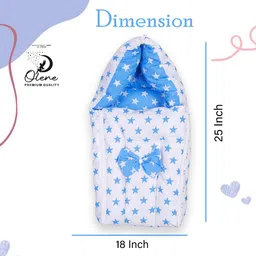 minikidz Big Star zipper 3 in 1Baby's Cotton Bed CumCarryBed 0-3 Month sleeping bag Sleeping Bag image 4