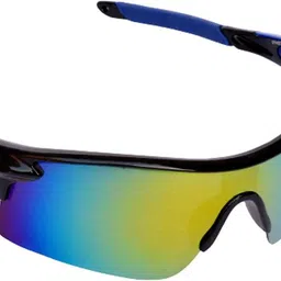 cubana club Black Blue Sports Googles Mirrored UV Protection For Men Cricket Goggles-picture-12