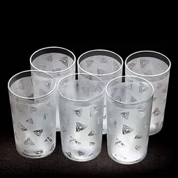 shiv ent (Pack of 6) diamond glass Glass Set Water/Juice Glass-picture-19