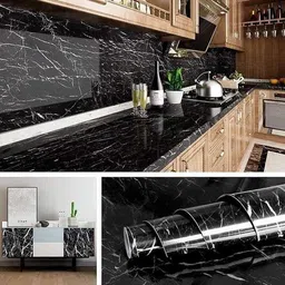 200 cm Waterproof Black marble wallpaper (60x200cm) Self Adhesive Sticker-image-16