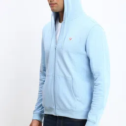 allen solly Men Full Sleeve Solid Hooded Sweatshirt image 4