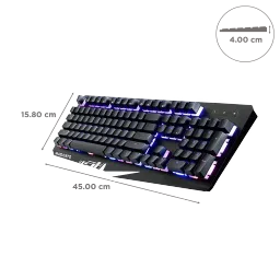 madcatz MAD CATZ The Authentic S.T.R.I.K.E. 2 Wired Gaming Keyboard with Backlit Keys (Anti Ghosting Keys, Black) image 3