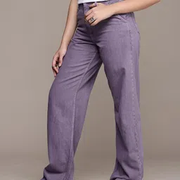 roadster Women Boot-Leg High Rise Purple Jeans image 2