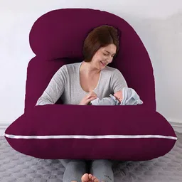 jojo ultra soft j shaped Polyester Fibre Solid Pregnancy Pillow Pack of 1 image 2