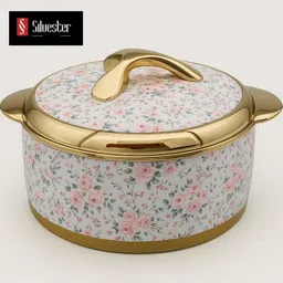 silvester Designer Flora Insulated Inner Steel 3000 Vegetables/Chapati /Serving/Biryani Serve Casserole-picture-17