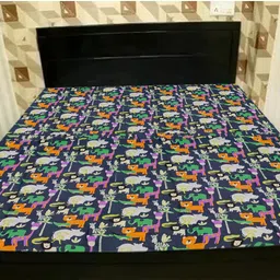 relook industries Double Size Elastic Strap Polycotton Stretchable, Waterproof Mattress Cover image 3